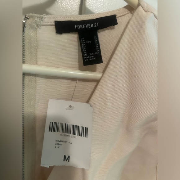 NWT Forever 21 Long Sleeve Cream Blouse✨ - Picture 5 of 5